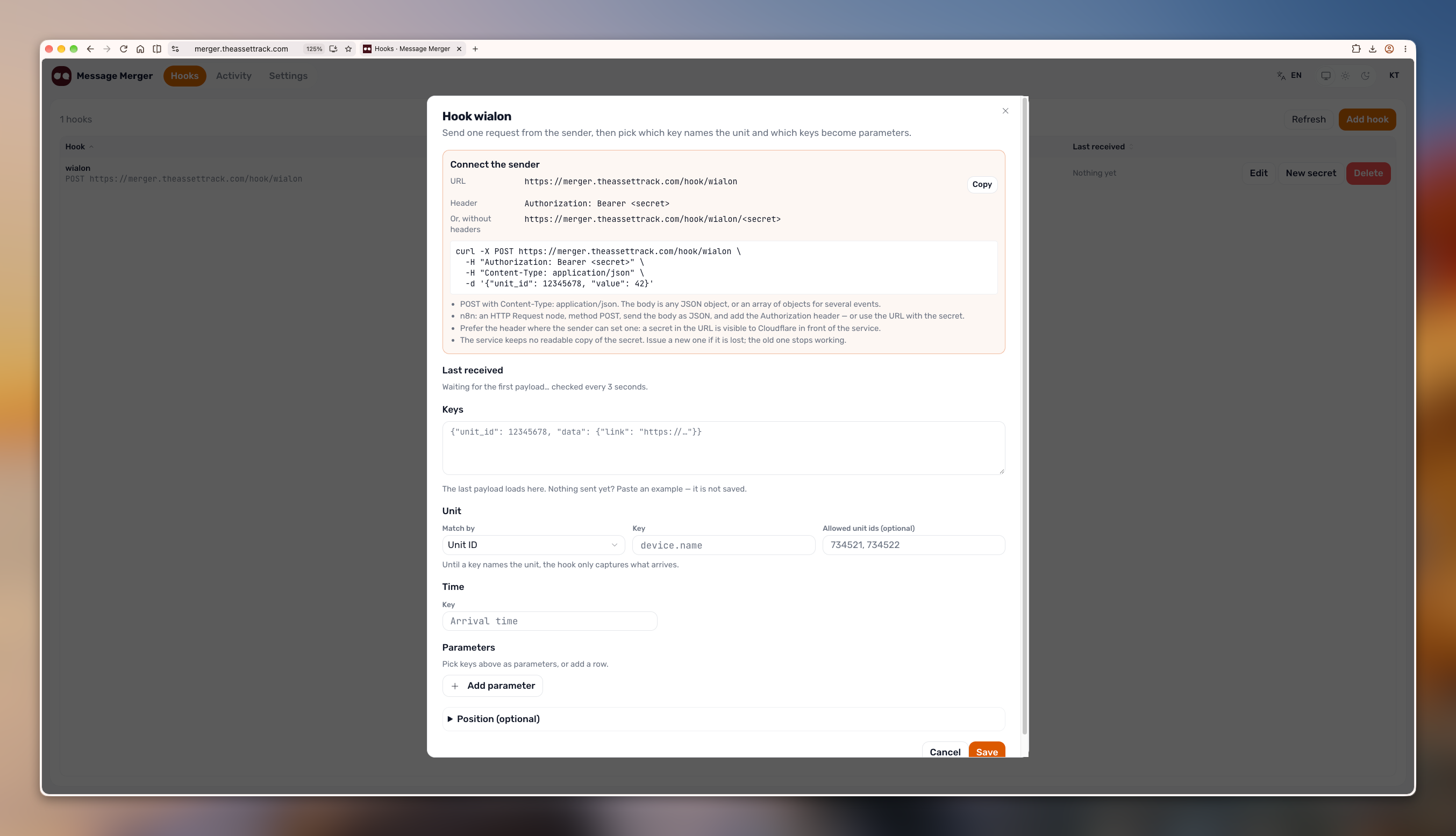 Message Merger UI